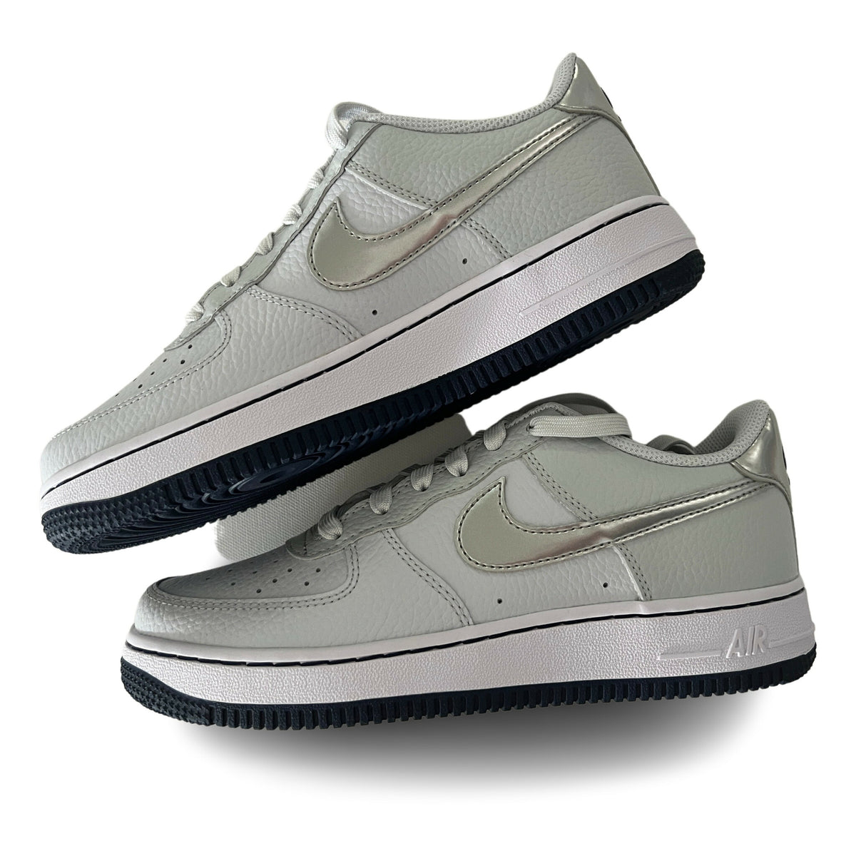 Scandi Minimal Nike Air Force 1 Low Blue/Silver Preloved
