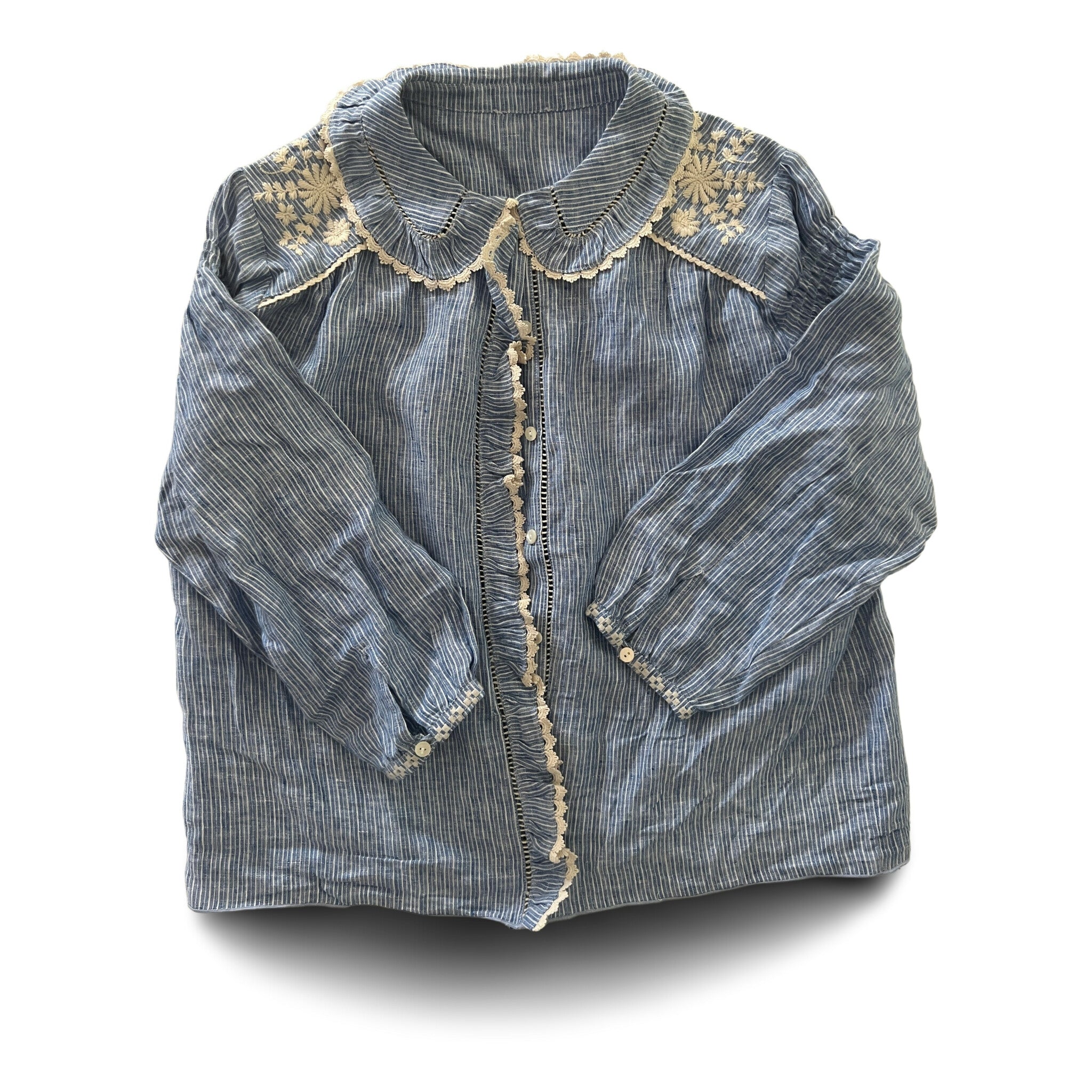 louis-louise-blue-striped-blouse-preloved