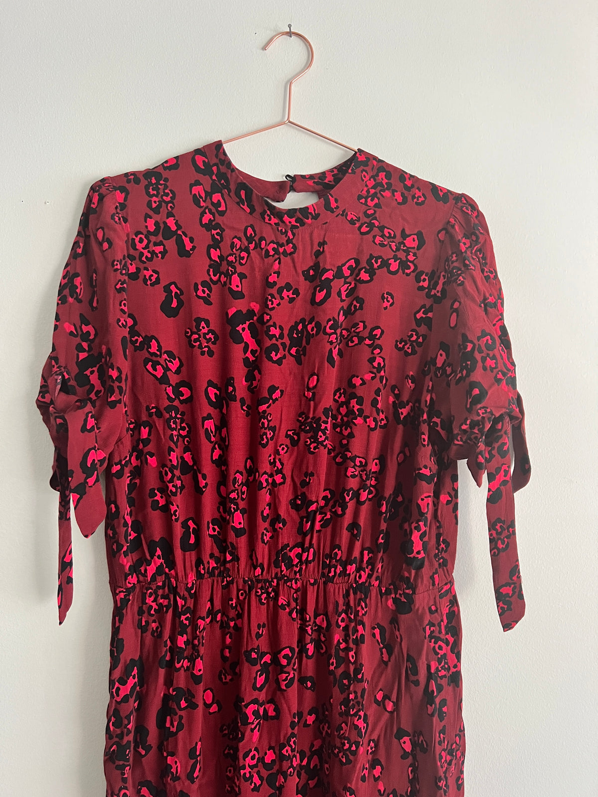 Boden Leopard Dress in Red Preloved