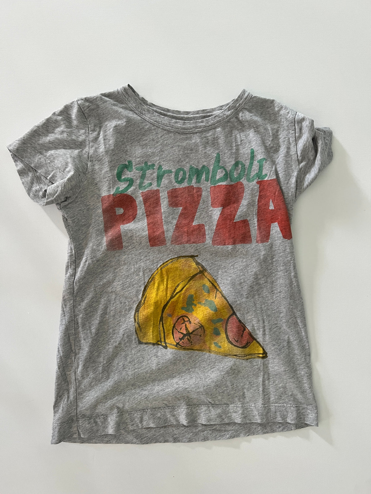 THE ANIMALS OBSERVATORY  Hippo Pizza T-shirt | Heather grey