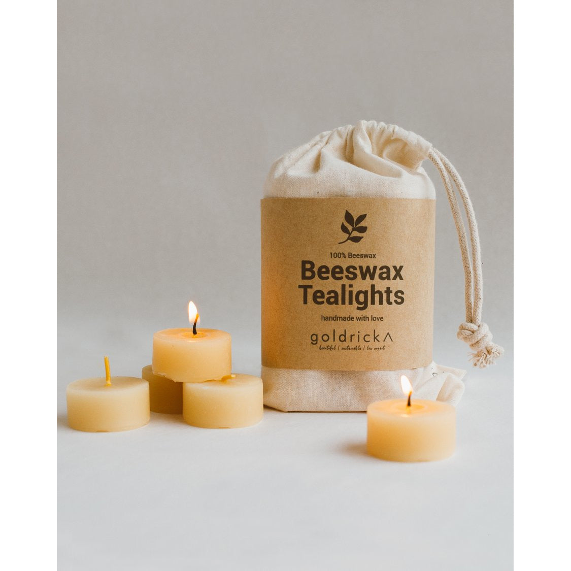 Goldrick Beeswax Tealights - Scandi Minimal