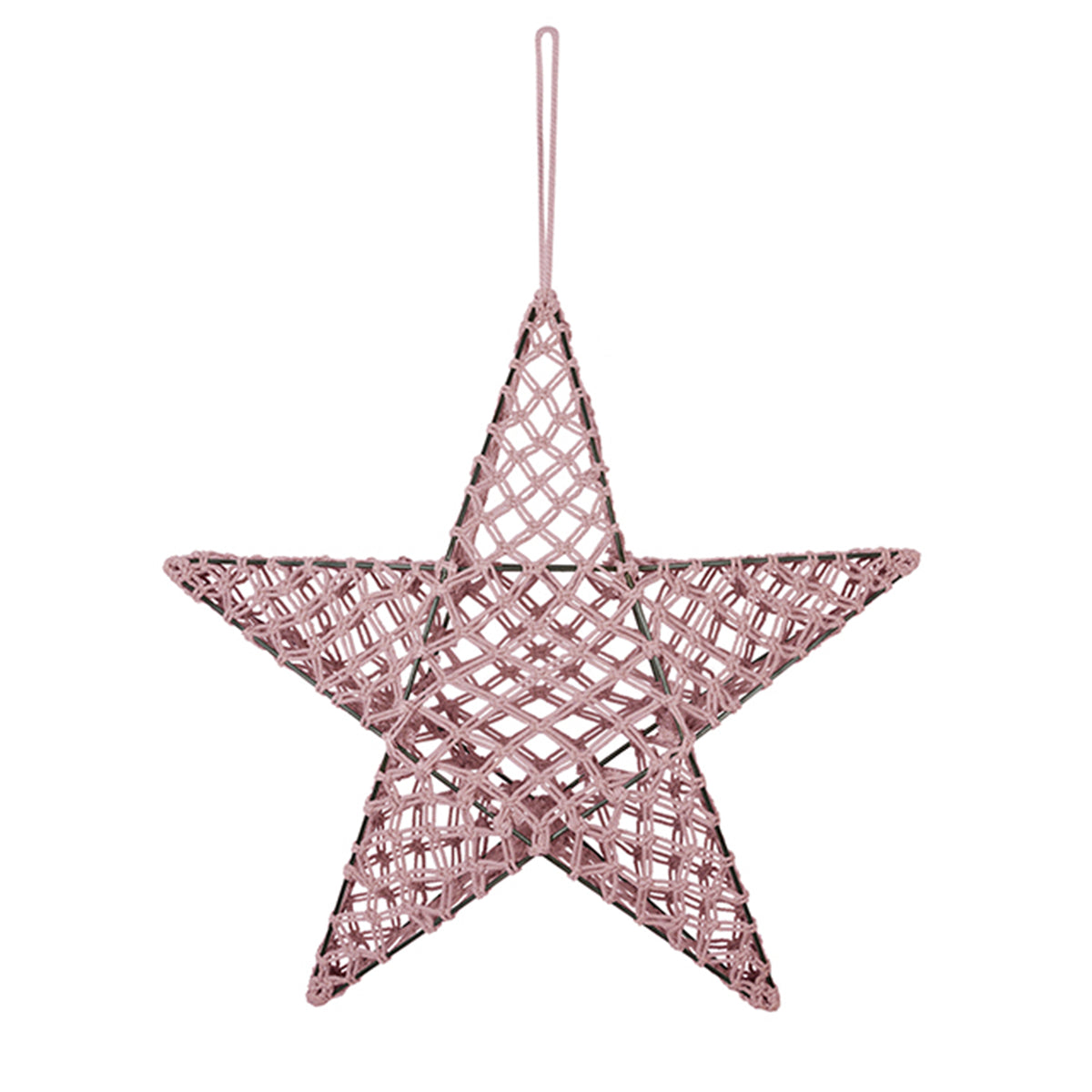 Numero 74 Star Lantern Macramé Medium Dusty Pink - Scandi Minimal