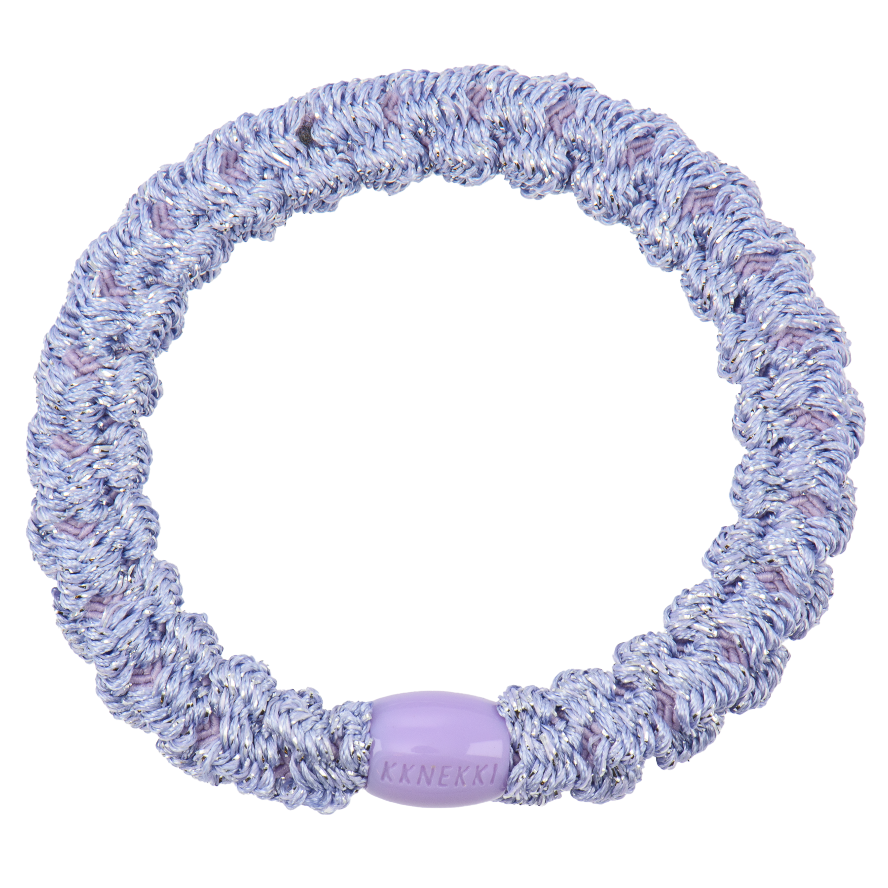 Bon Dep Knekki Hair Tie Lace Dusty Lavender Glitter - Scandi Minimal